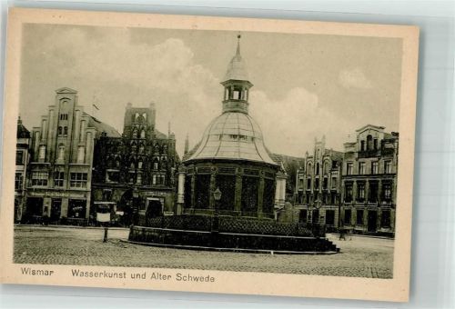 Wismar Marktplatz Wasserkunst Gasthaus Alter Schwede