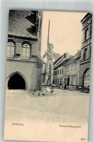 Stendal 1904 Roland-Statue Verlag Reinicke & Rubin 2256