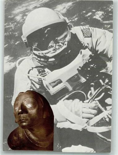 1972 Kopf des Güstrower Ehrenmales und Astronaut im All Jugendasammlung der Erzdiözese Freiburg