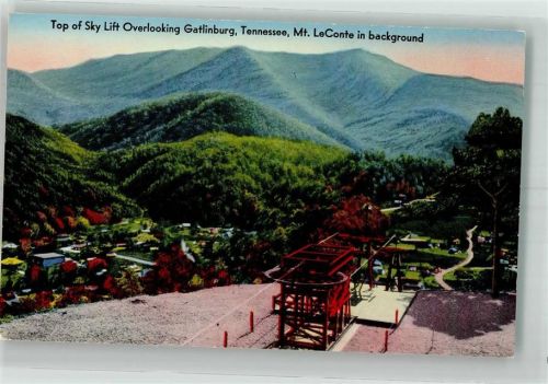 Nashville Foto AK Seilbahn Top of Sky-Lift Obverlooking Gatlinburg