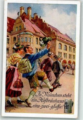 München Hofbräuhaus Tracht Kunstverlag August Lengauer Nr. 2069