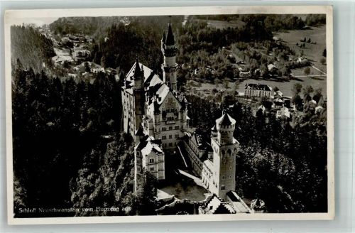Neuschwanstein Fliegeraufnahme Schloss Neuschwanstein