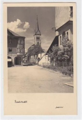 Radstadt im Pg. mit Kirche gelaufen. Gute Erhaltung.