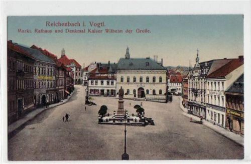Reichenbach Reichenbach mit Markt und Rathaus ungelaufen Gute Erhaltung.