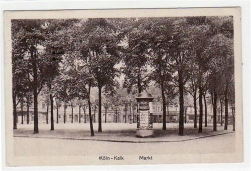 Köln - Kalk mit Partie am Markt gelaufen, Datum nicht lesbar kleiner Knick oben links, leichte Stempelspuren, sonst gut erhalten