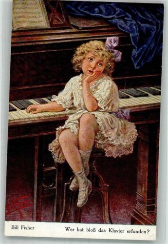 1919 Kleines verzweifeltes Mädchen am Klavier NPG Nr. 286