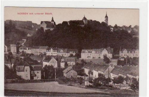 Nossen Nossen mit Blick auf die untere Stadt ungelaufen Gute Erhaltung.