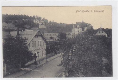 Hartha Bad Hartha bei Tharandt. Kur-Bad Hartha Hotel Restaurant gelaufen am 12.6.1917. Gute Erhaltung.