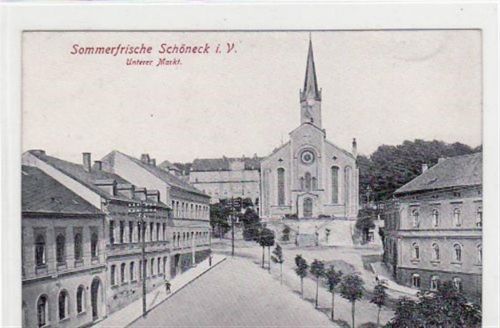 Schöneck Schöneck mit unteren Markt ungelaufen kleiner Knick oben rechts, leicht stockfleckig, sonst gut erhalten