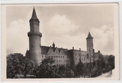 Liegnitz Schloss in Liegnitz / Legnica gelaufen 1937. Gute Erhaltung.