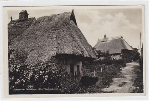 Ostseebad Wustrow Ostseebad Wustrow. sind alte Fischerkaten gelaufen, 1934. Gute Erhaltung.