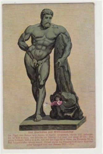 Wilhelmshöhe Kassel - Wilhelmshöhe. Herkules - Statue ungelaufen Leicht bügig, kleiner Knick unten links, sonst gut erhalten