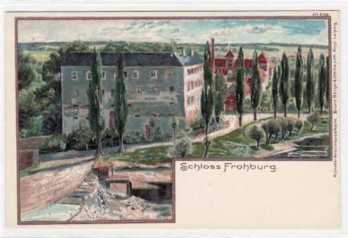 Frohburg Frohburg, Lithographie mit Schloss. ungelaufen um 1900 Top Erhaltung.