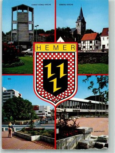 Hemer Christ König Kirche Ebbberg EKZ Marktplatz Wappen Rot Weiß Schwarz Gold