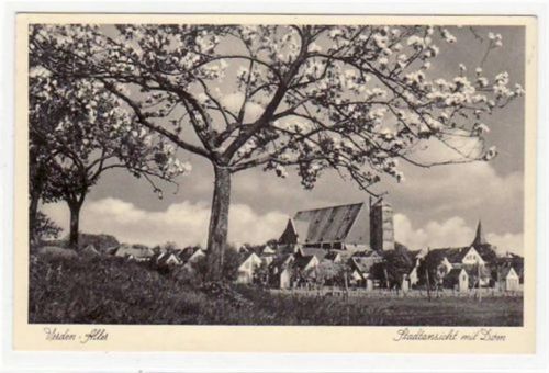 Verden a.d. Aller mit Stadtansicht und Dom gelaufen, 1939. Gute Erhaltung.