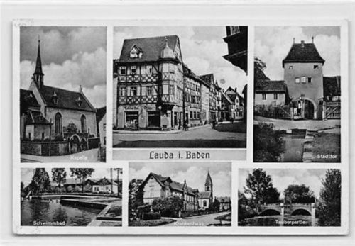 Lauda-Königshofen Lauda-Königshofen. Kapelle Stadttor gelaufen. Leicht bügig, leicht fleckig, sonst gut erhalten