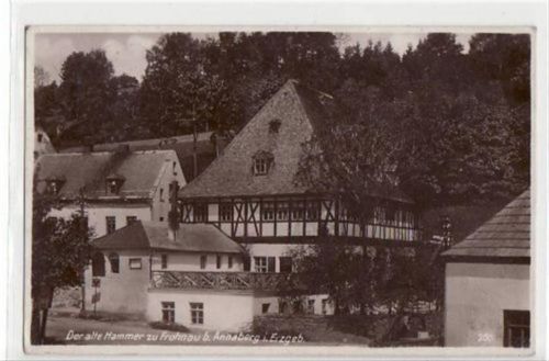 Frohnau b. Annaberg mit altem Hammer gelaufen von 1927. Gute Erhaltung.