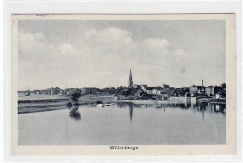 Wittenberge mit Gesamtansicht gelaufen von 1929. Leicht fleckig, sonst gut erhalten.