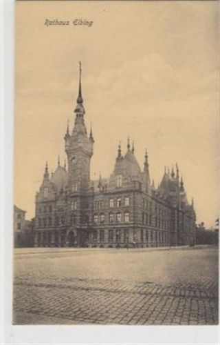 Rathaus in Elbing / Elblag ungelaufen kleiner Knick an der rechten oberen Ecke , sonst gut erhalten