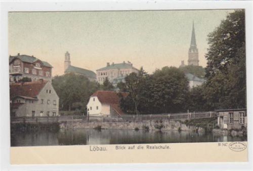 Löbau Löbau mit Blick auf die Realschule ungelaufen Gute Erhaltung.