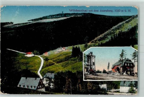 Wildenthal 1914 Auersberg Aussichtsturm Unterkunftshaus