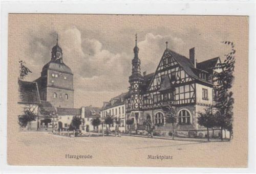 Harzgerode Harzgerode. Marktplatz gelaufen, 1920. Gute Erhaltung.
