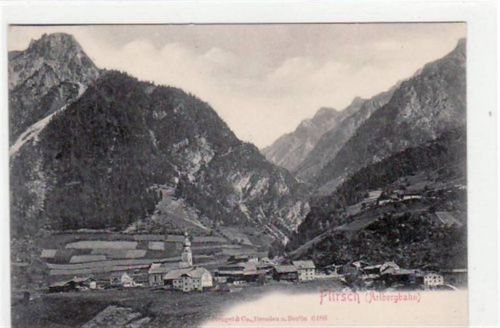Flirsch a.d. Arlbergbahn. ungelaufen frühe Karte, da Anschriftseite noch ungeteilt. Gute Erhaltung.