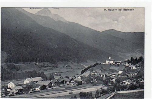 Steinach Mauern bei Steinach am Brenner mit Totale und Kirche ungelaufen Gute Erhaltung.