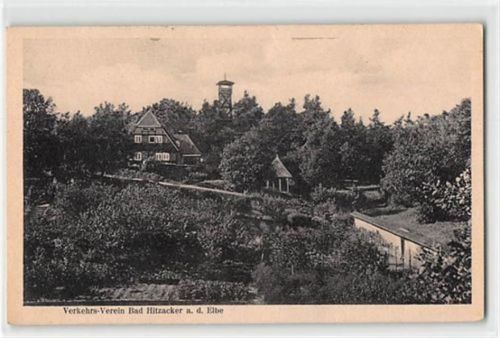Hitzacker Bad Hitzacker an der Elbe. Verkehrs-Verein. Aussichtsturm Luginsland. Blick vom Johannesplatz ungelaufen Gute Erhaltung.