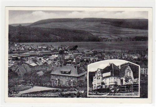 Kreiensen. Totale mit Hotel, Restaurant und Kaffee zur Sonne gelaufen, 1959. Gute Erhaltung.