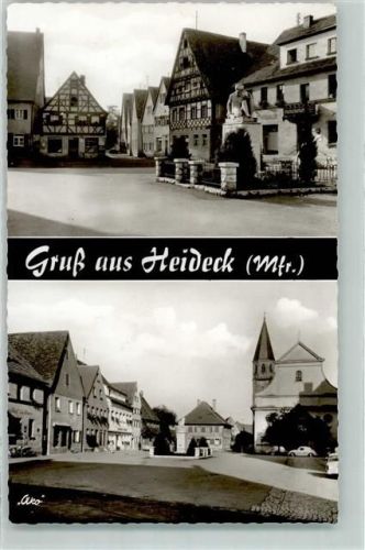 Heideck Marktplatz Pfarrkirche Denkmal Fachwerkhäuser