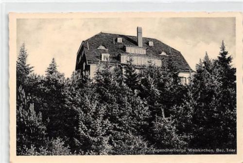 Weisenkirchen, Bezirk Trier. Jugendherberge ungelaufen Vorderseite löst sich von der Rückseite kleiner Knick unten rechts, sonst gut erhalten