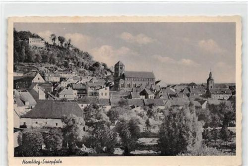 Homburg Homburg. ein Blick auf die Stadt. Feldpost, Stempel von 1940. Leichter Stempeldurchdruck, sonst gut erhalten