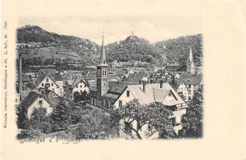Geislingen Geislingen. ein Blick auf die Stadt ungelaufen um 1900 Ecken mit Albumabdrücken, sonst gut erhalten