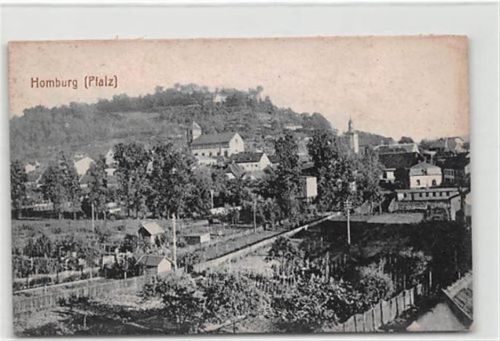 Homburg Homburg. Ansicht auf die Stadt. Karte beschrieben Leicht fleckig, sonst gut erhalten