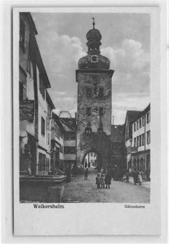 Weikersheim. Partie am Gänseturm ungelaufen Sehr gut erhalten.