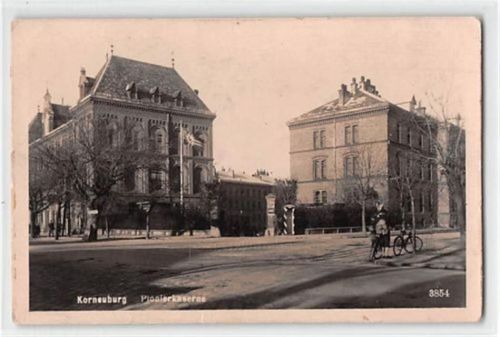 Korneuburg. Pionierkaserne. Feldpost Vorder- und Rückseite leicht fleckig, sonst gut erhalten