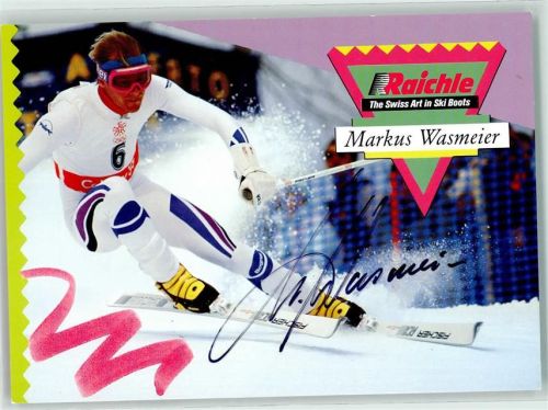 Markus Wasmeier Faksimile Unterschrift Ski