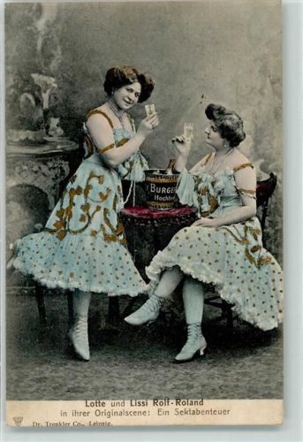 1906 Lotte und Lissi Roland Szene : Ein Sektabenteuer