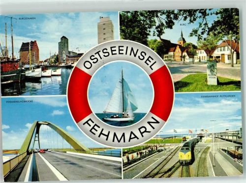 Fehmarn Burgstaaken Fischerboote Fehmarnsundbrücke Fährbahnhof Eisenbahn Puttgarden Burg