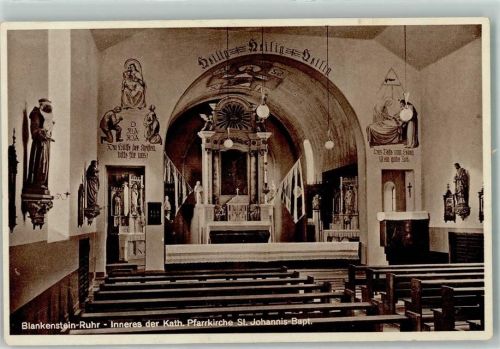 Blankenstein Inneres Kath. Pfarrkirche St. Johannis Bapt. Altar
