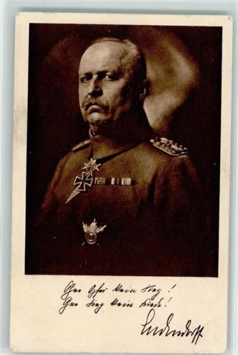 Faksimile Unterschrift AK Ludendorff 1918