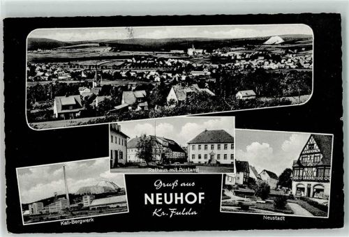 Neuhof Rathaus mit Postamt Kali Bergwerk Neustadt