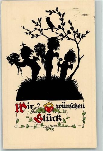 1928 Nr. 8 Engel Wir wünschen Glück AK