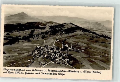 Mittelberg Horn Grünten Immenstädter Berge Fliegeraufnahme
