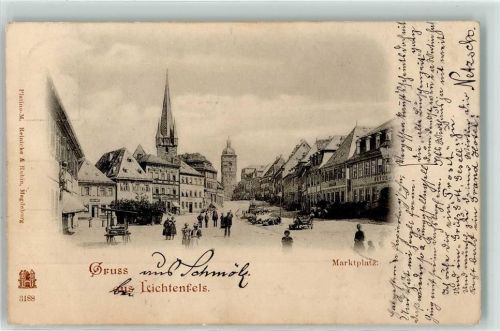 Lichtenfels 1899 Marktplatz Marktszene
