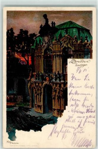 Dresden 1901 Zwinger Velten Verlag AK