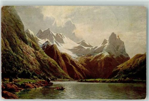 Romsdal Der Romsdalfjord C. Oesterley jr. Ruderboot