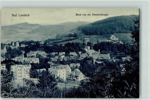 Bad Landeck 1911 Blick von der Bismarckkoppe