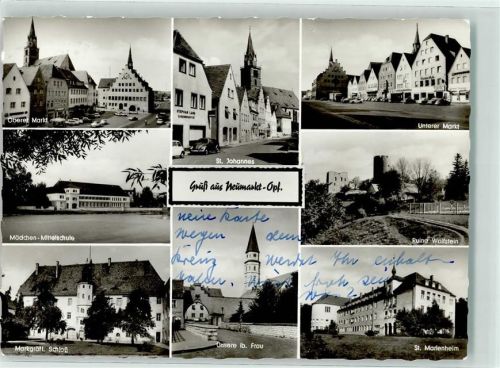 Neumarkt Markgräfl. Schloß Kirche St. Johannes St. Marienheim Ruine Wolfstein